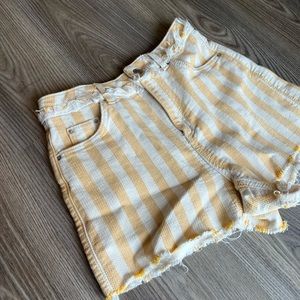 Top Shop Pinstriped Shorts